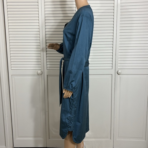 Universal Standard Crossover Collar Dress Teal Sizes 2XS (6 - 8) - Picture 10 of 14